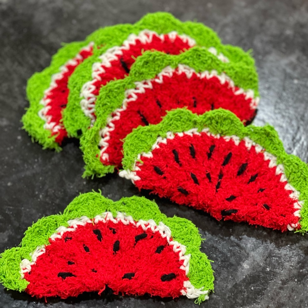 Sponges 🧼 to wash dishes with watermelon design